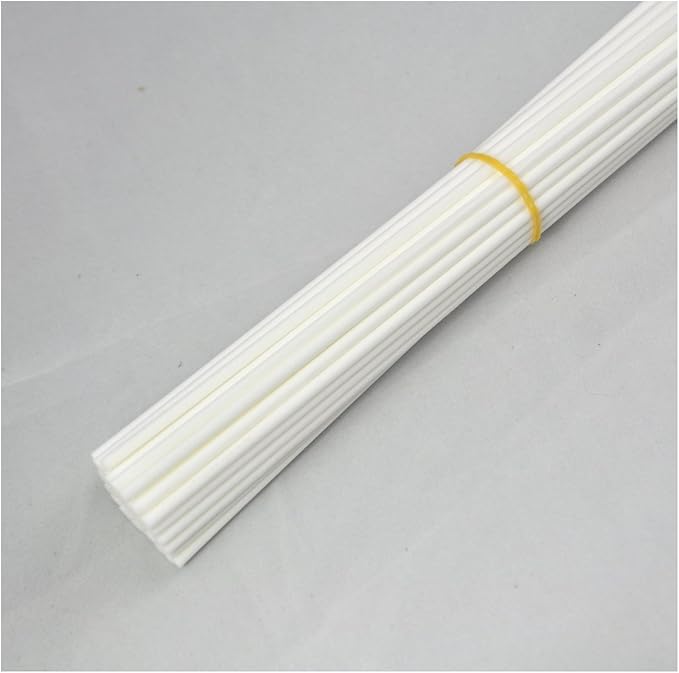 50 Pieces Fiber Reed Diffuser Replacement Refill Sticks for Aroma Fragrance (White, 12" x3.5mm)