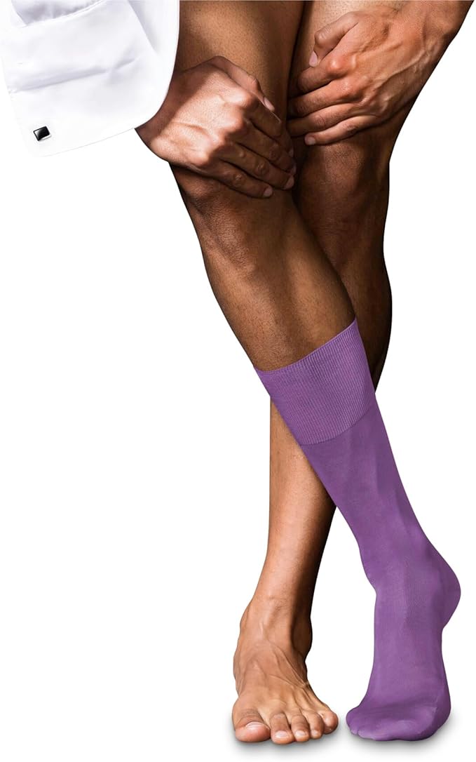 FALKE Men's No. 9 Egyptian Cotton Luxury Dress Socks, 1 Pair