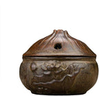 Incense Burner Chinese Incense Holder Brass Incense Burner Zen Copper Incense Burner Antique Style Home Office Fengshui Decor 2.6 * 2.6 * 2.2IN 0.6LB