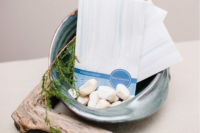 Simplicity Scents Whitewater Scented Sachets Pack of 6, Everyday - Long-Lasting Scented Bags, Home Fragrance, Air Freshener & Deodorizer for Closet, Room, Drawer, or Cars, Made in USA