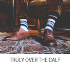 Pierre Henry Over the Calf Socks for Men (3 pairs) | Cotton Over the Calf Dress Socks | Long Socks Designed to Stay up 12+ hr