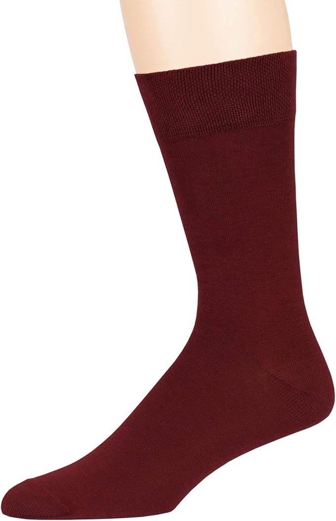 7BigStars Mens Dress Socks – 6 Pairs Crew, Soft Stay Up, Cotton Comfort for Business, Office, Big and Tall, Breathable