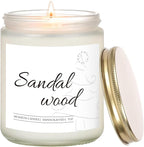 MOASITN Sandalwood Scented Candles for Home| Cedar,Sandalwood,Musk Scented Soy Candle| Handmade Longlasting Aromatherapy Candle| Jar Candel Gift for Women,Men for Spring,Birthday,Relaxing|7oz