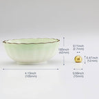 Asayu Japanese Lotus Incense Holder for Sticks 4.1 inch (105mm), Traditional Made in Japan Ceramic Ash Catcher and Brass Incense Burner Set - Light Green