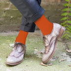 Feraricci Solid Color Casual Dress Socks for Men - Colorful & Comfortable Crew Socks