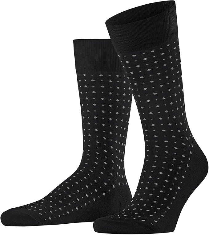 FALKE Men's Tiago Dress Socks, Sustainable Cotton, Crew, 1 Pair