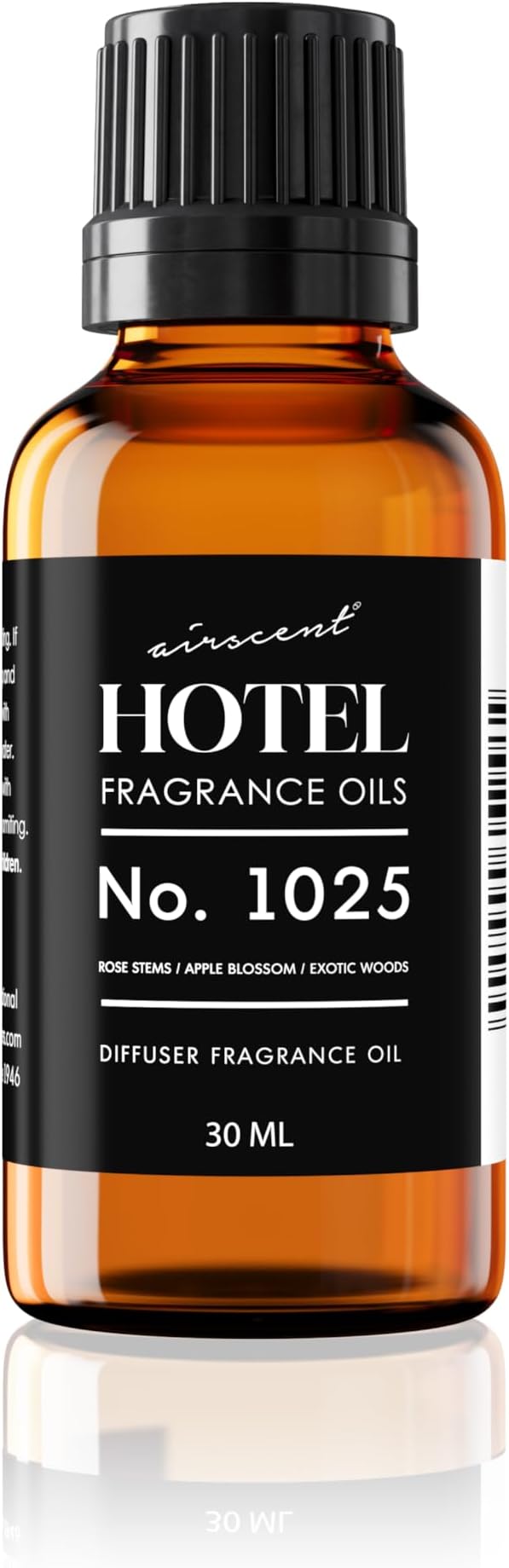 AirScent Hotel Diffuser Oil No. 1025 - Rose Stems Apple Blossom Exotic Woods - Hotel Scent Dupe Premium Fragrance Oil for Ultrasonic and Waterless Diffusers and Crafting - 30 mL, 1 fl oz Glass Bottle