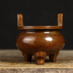 Brass Incense Burner Chinese Traditional Incense Burner Kit Zen Copper Incense Burner Office Home Yoga Room Sandalwood Burner Decoration Censer