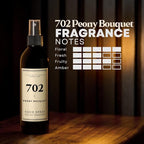 702 PEONY BOUQUET Room Spray - Floral Delights in Every Drop - Delicate white flower and Jasmine-like tones, Fruity and Citrusy notes, Essence of a Blooming Garden 8oz/237ml - Nimbu Lab