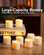 Homemory 24Pack Timer Flameless LED Votive Candles, Long Lasting Battery Operated Tea Light with Timers, 6 Hours On and 18 Hours Off Cycle Automatically for Wedding, Table Decorations (Warm White)