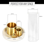 4 in 1 Ceramic Incense Burner with Glass Ash Catcher, Incense Holder for Sticks, Palo Santo, Sage and Cones - Ceramic Ash Catcher Tray for Meditation Yoga Room Home Decor - White