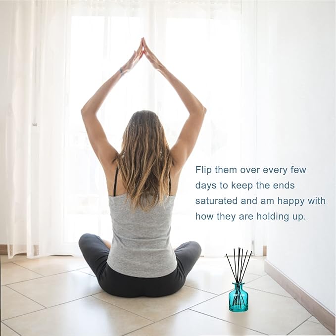 HOSSIAN 50pcs Reed Diffuser Sticks - Wood Rattan-Reed Sticks -Essential Oil Aroma Diffuser Sticks- Spa-Aromatherapy(Black7.87/20cm)