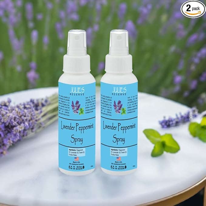 2 Pack Peppermint Lavender Room & Linen Spray (2-4 fl oz)