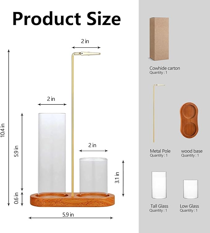 Incense Holder for Sticks with Ash Catcher-2 in 1 Glass Incense Stick & Candle Holder with Storage, Anti-Ash Flying insence-Sticks Burner for Meditation Yoga Spa Home Decor sage (Dark Base)