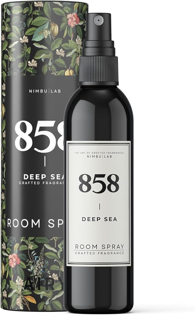858 Deep Sea - Room Spray, Hotel Fragrance, Citrus, Powder, Sandalwood, Dark Musk Infuse with Natural Essential Oils Blend, Aroma Oil (8oz/237ml)