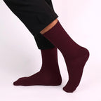SERISIMPLE Men's Dress Socks - Bamboo Viscose Thin Ribbed Knit, Silky & Soft, Lightweight Business Crew Socks 5 Pairs