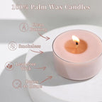 Scented Tea Lights Candles, Bayberry Crush, 48 Pack – Berry Red Scented Tealight Candles – 100% Palm Wax, 6 Hour Burn Aromatherapy Tea Light Votive Candle for Home, Holiday, Dinner