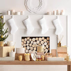 Thymes Frasier Fir Candle - Gilded Collection - Wood Grain Ceramic Design with 24-Karate Gold Rim - Mountain Fresh Fragrance - Elegant Winter Candle Scents - Gifts for Women & Men (Petite, 6 oz)