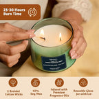 Folkulture Scented Candle | 8.81 Oz - Eucalyptus Candles for Home Scented | Sage & Mint Soy Candle or Non Toxic Candles for Relaxing | Long Lasting Green Candle for Relaxation Gifts for Women