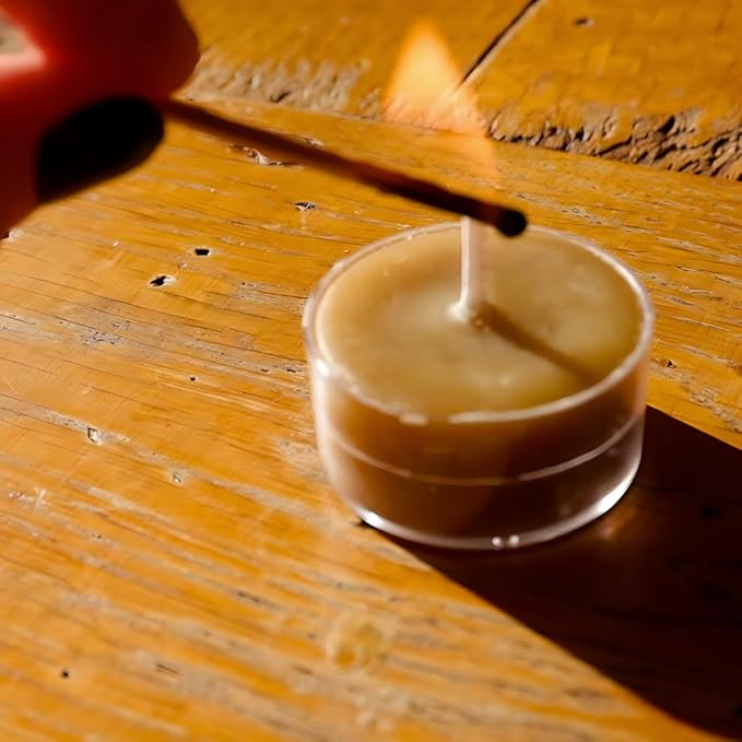 Candlestock Real Bayberry Tealight Candle 6 Pack – Pure Bayberry and Pure 100% USA Beeswax Blend – Dripless Tealight Candle Set