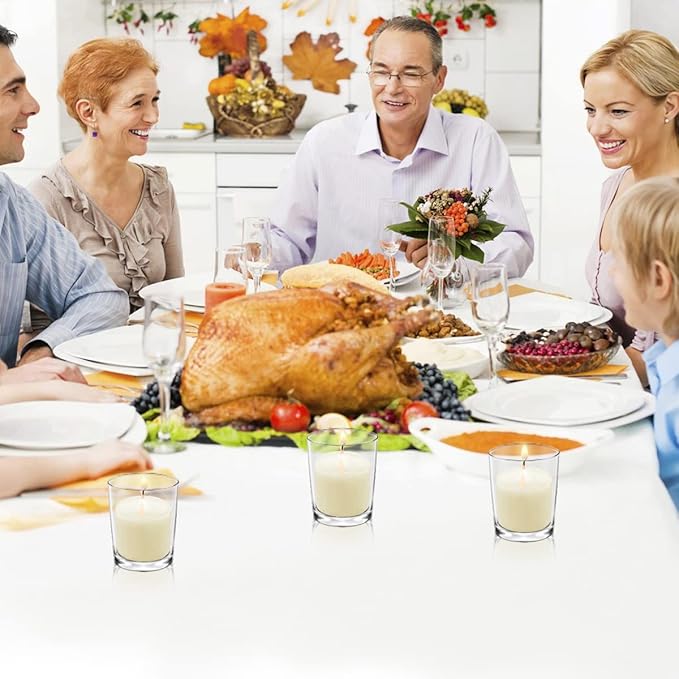 Ivory Votive Candles, 9 Packs Unscented Small Votives for Wedding, Holiday Party, Home Decoration (8 Hour), 1.5" D x 1.25" H