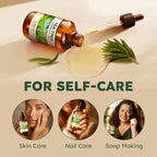KUKKA Tea Tree Essential Oils - 4 Fl Oz - for Hair, Skin, Diffuser, Aromatherapy & DIY Soap Making Scent