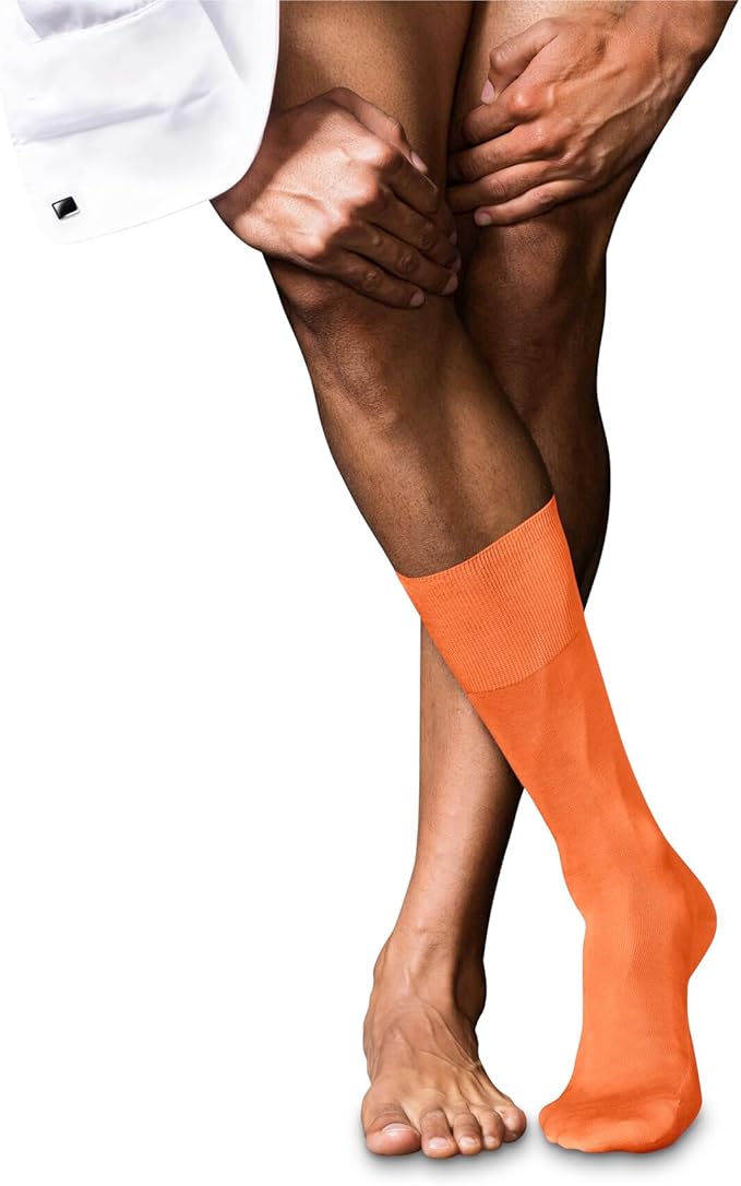 FALKE Men's No. 9 Egyptian Cotton Luxury Dress Socks, 1 Pair