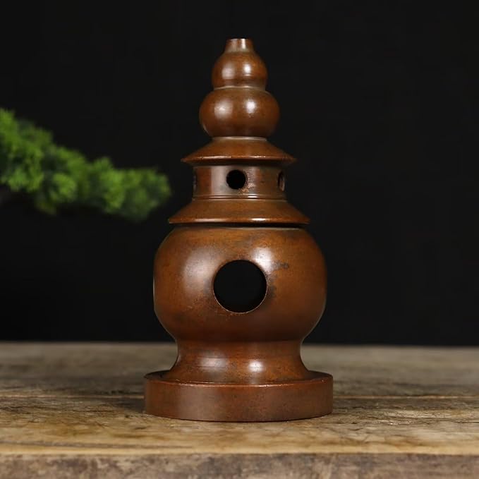 Copper Incense Burner Chinese Brass Incense Holder Traditional Copper Zen Incense Burner Sandalwood Burner Decoration Censer