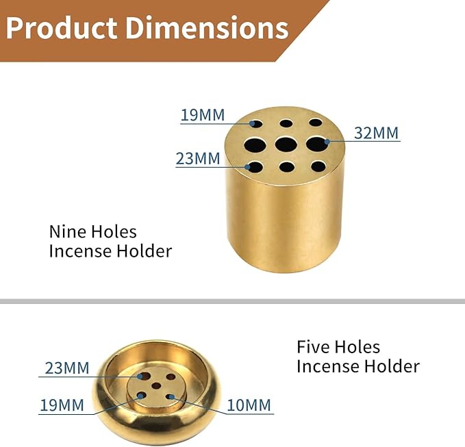 Handmade Natural Marble Incense Holder for Sticks and Cones-with 9 Holes,Multi-Functional Incense Burner Holder for Incense Sticks and Cones,Perfect Home Decor(Black Marble, 4.7inch