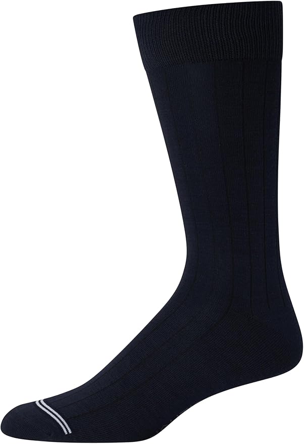 Nautica Mens Dress Socks - 10 Pack Breathable Stretch Crew-Length Work Socks for Men for Business Formal Wear (Sizes: 6-12.5)