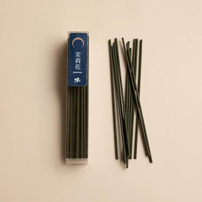 Asayu Japan Low Smoke Incense Sticks - Floral Set (Jasmine + Rose), 40gr (Each Scent 20g), for Yoga, Zen Meditation and Relaxation - Smokeless for Less Irritation