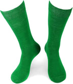 Feraricci Solid Color Casual Dress Socks for Men - Colorful & Comfortable Crew Socks