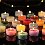 Pine Forest Scented Tea Lights Candles – Pine Green – 6 Hour Burn – 100% Palm Wax – Scented Tealight Candles for Christmas, Winter Holidays, Festive Decor – 48 Pack Scent Votive Candle