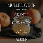 Sweet Water Decor Mulled Cider Candle - Fall Scented with Cinnamon, Icing and Cinnamon Buttery Pastry for Home - Fall Soy Candle with 40 Hours Burn Time - 9Oz Gold Lid Clear Jar Mulled Cider Scents