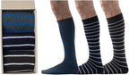 Pierre Henry Over the Calf Socks for Men (3 pairs) | Cotton Over the Calf Dress Socks | Long Socks Designed to Stay up 12+ hr