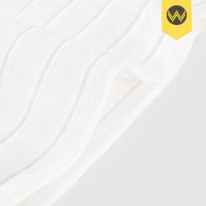 WANDER Mens Dress Socks Double Needle Rib Cotton Solid Premium Socks Lightweight Classic Business Socks 6/8 Pairs 7-12/13-15