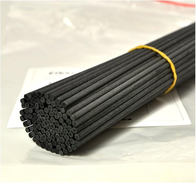 100 Pieces Fiber Reed Diffuser Replacement Refill Sticks (8" x 3mm, Black)