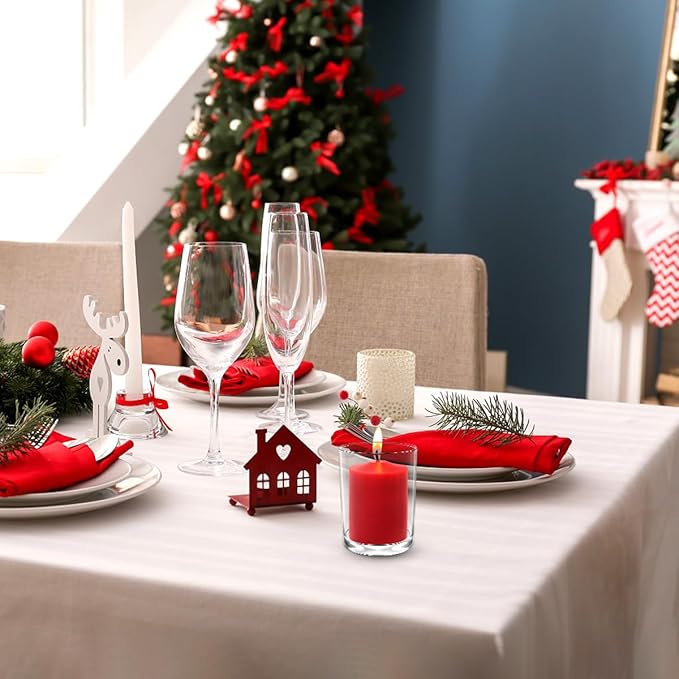 24 Packs Red Colored Votive Candles, Unscented Small 1.5 Inch Diameter 2.0 Inch Tall Wax Candles for Wedding, Party & Home Dinner Table Decoration - 12 Hour Burn Time