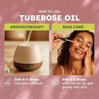 KUKKA Tuberose Essential Oils - 1 Fl Oz - for Hair, Skin, Diffuser, Aromatherapy & DIY Soap Making Scent