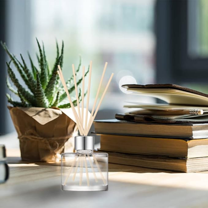 HOSSIAN 10inch Reed Diffuser Sticks- 100PCS Natural Rattan Wood Sticks Essential Oil Aroma Diffuser Sticks Refill Replacement for Aroma Fragrance