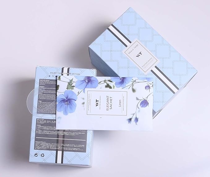 WEALD TRIBE 12 Packs Large-Bag Fresh Linen Scented Sachets for Closet and Drawer Deodorizer Home Fragrance | Air Freshener Long Lasting Large Sachets Bags Hanging