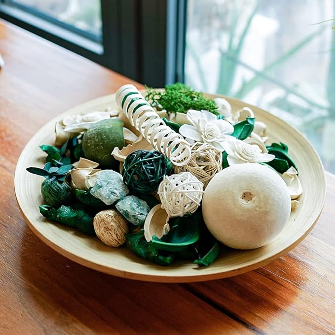 Green Potpourri Bags,Cedar Scented Potpourri Bowl Filler, Dried Flowers, Home Fragrance Sachet, Bathroom Decor(20 oz)