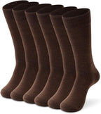 LIXIA Men's Thin Merino Wool Socks, Cozy Winter Warm Breathable Mid-calf Casual Dress Liners 3/6 Pairs Pack