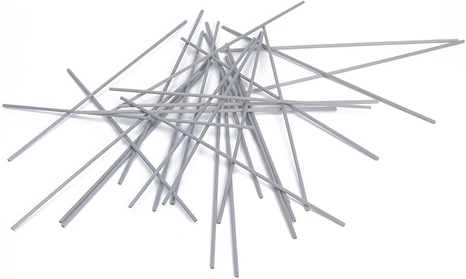 Resafy Reed Diffuser Sticks, Jecnovo Pack of 100 Fiber Sticks with Handmade Linen Bag, Safe and Non-Toxic, 9 Inches Long 3mm Diameter Aromatherapy Diffusers for Home, Spa and Office(Grey)