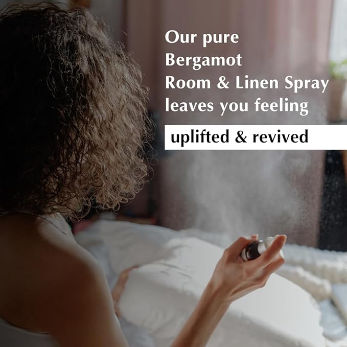 Bergamot Room, Linen & Pillow Spray by Aromafume | 100ml/3.38 fl oz | with Pure Bergamot Essential Oil | Aromatherapy Spray for Relaxation, Sleep & Stress Relief | Mist for Bedding, Fabric