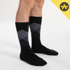 WANDER Men's Dress Socks Cotton Thin Classic Lightweight Socks 6/8 Pairs Solid & Patterned Soft Breathable Socks