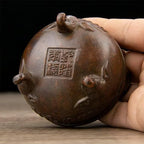 Incense Burner Chinese Incense Holder Brass Incense Burner Zen Copper Incense Burner Antique Style Home Office Fengshui Decor 3 * 3 * 2.4IN 0.6LB