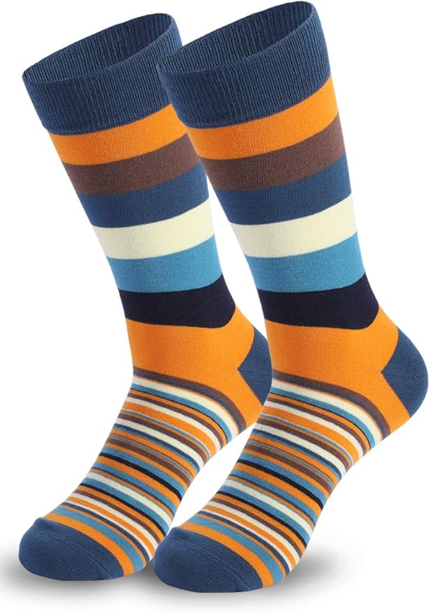 HHX YONLEE Dress Socks 5/6/10 Pairs Crew Argyle Colorful Cotton Novelty Casual Happy Fun