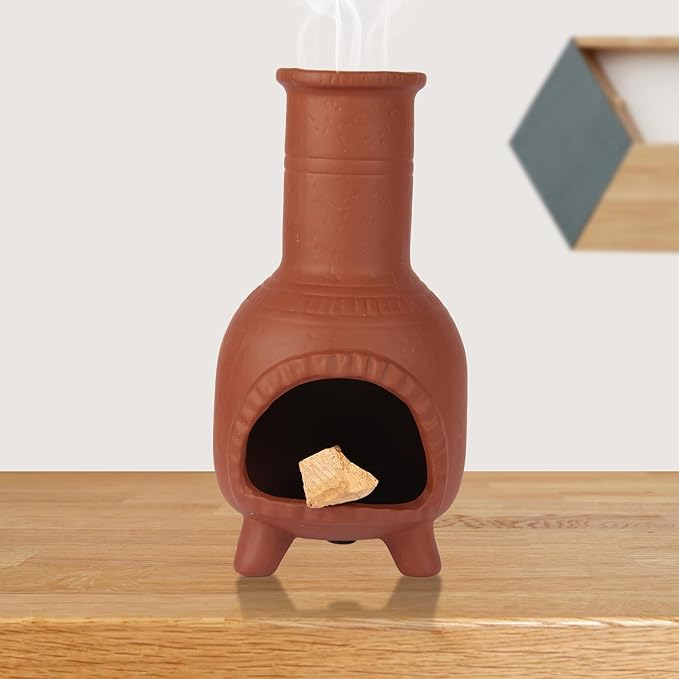 Handmade Ceramic Palo Santo Stand Burner, Palo Santo Stand, Small Chimney for Burning Incense Cones, Sticks and Sage, Meditation Yoga Smudge Bowl, Chimeneas Incense Holder, Energy Purification
