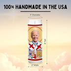 Biden Celebrity Glass Jar Candle – Unscented Handmade Soy Wax Votive Candle – Unique Gift for Public Figure Fans – Home Decor Collectible for Living Room & Office – 8 Inch